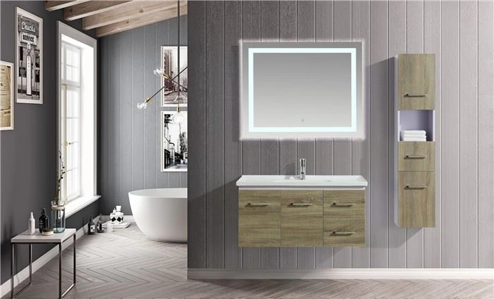modern powder room vanity