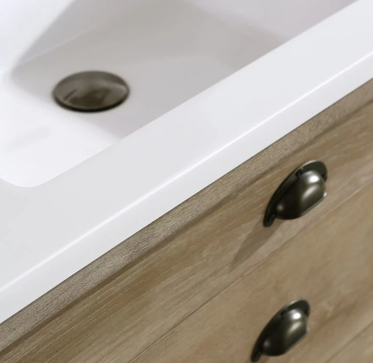 Simple Antique Wooden Bathroom Cabinet
