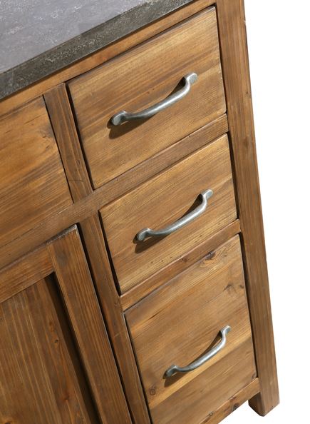 Solid Wood Retro Hotel Floor-standing Bathroom Cabinet Bathroom Furniture