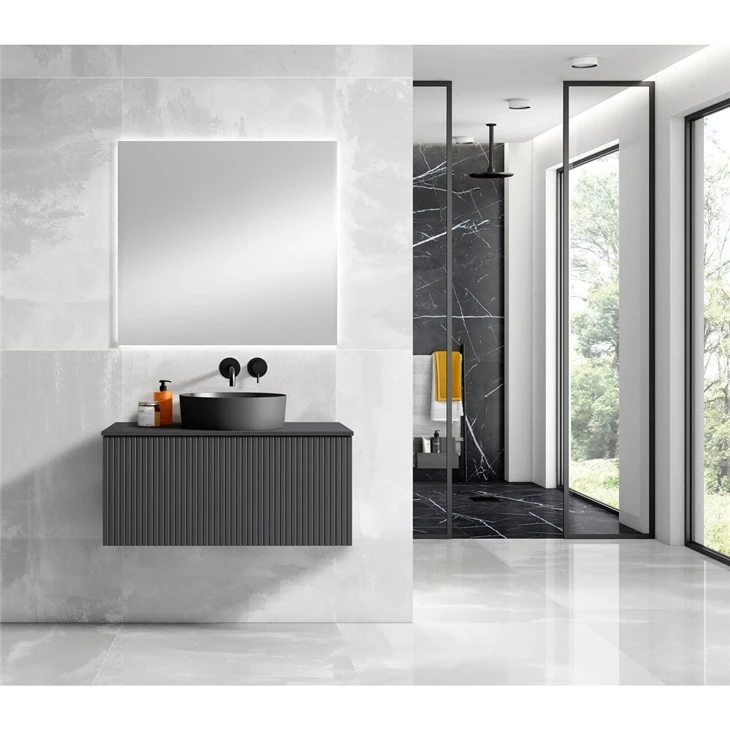 Green Modern Bathroom Vanity black